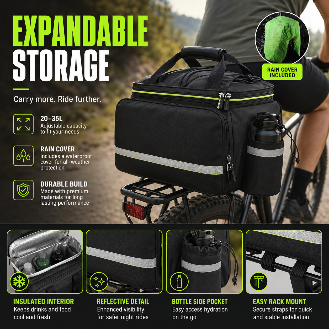 VOOLM DryRide Weatherproof Trunk Bag