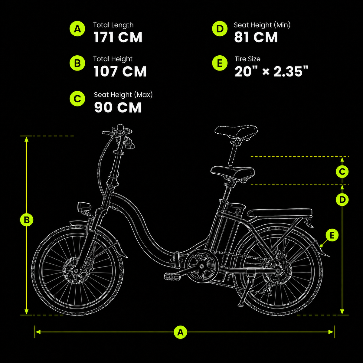 Bike dimensions diagram