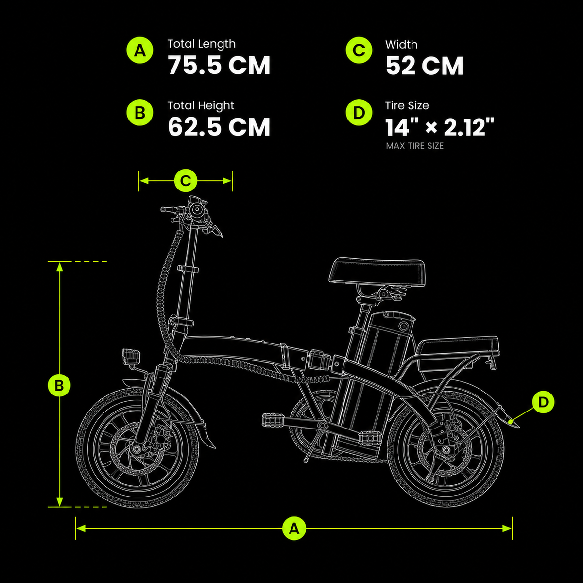 Bike dimensions diagram