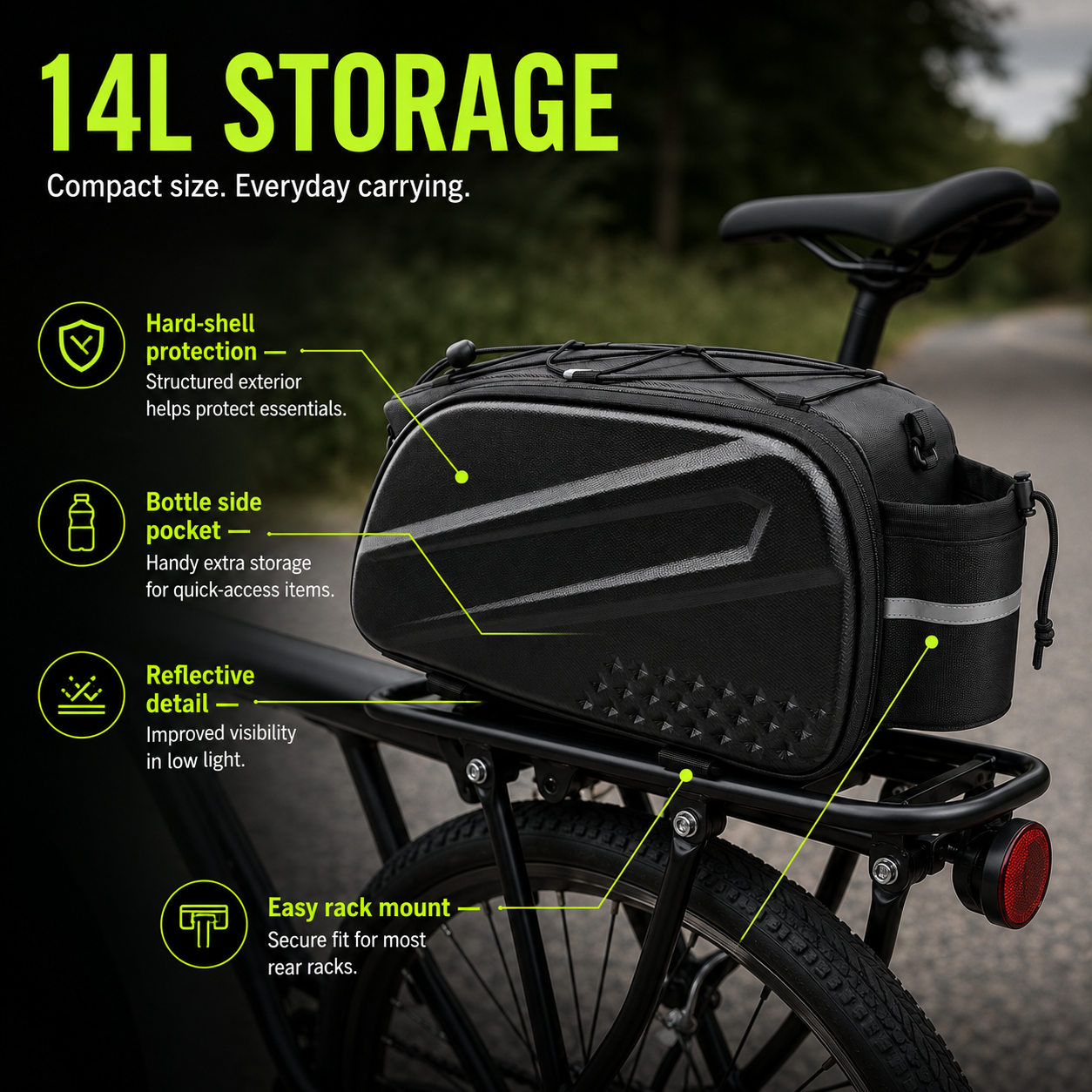 VOOLM Foldaway Rear Pannier Bag