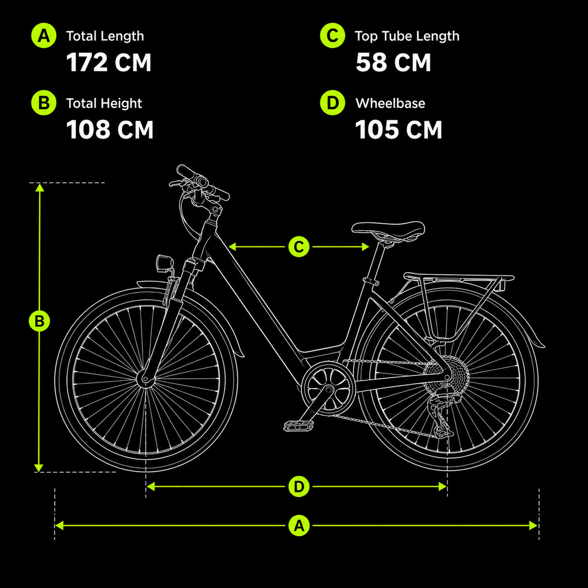 Bike dimensions diagram