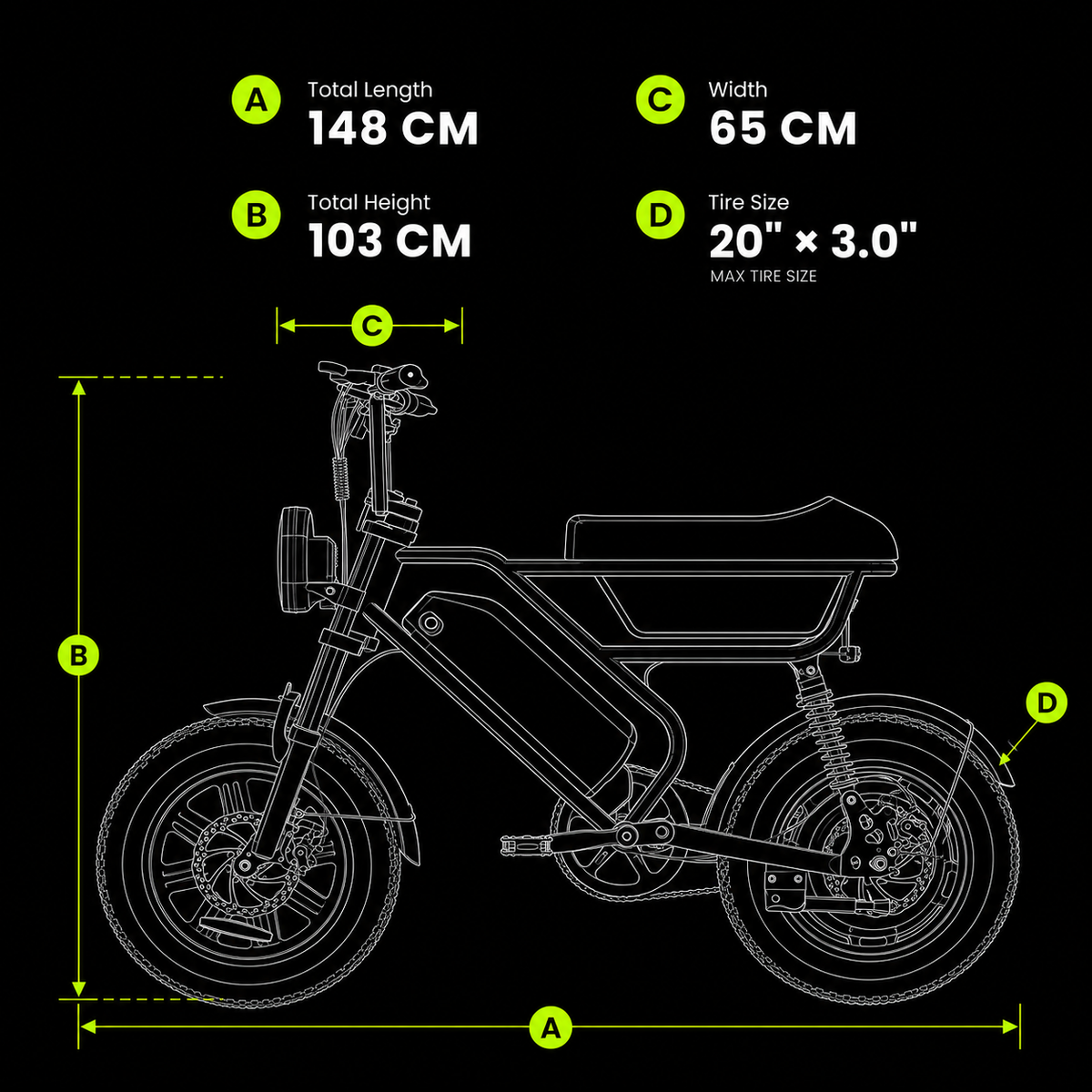 Bike dimensions diagram